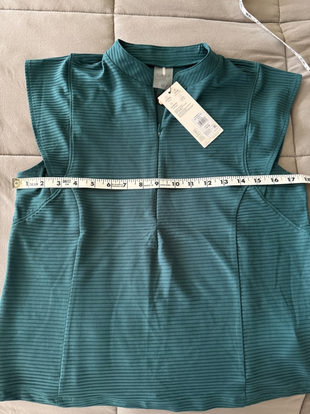 NWT Calia Golf Renew Cap Sleeve Polo | Sea Green - Picture 7 of 8